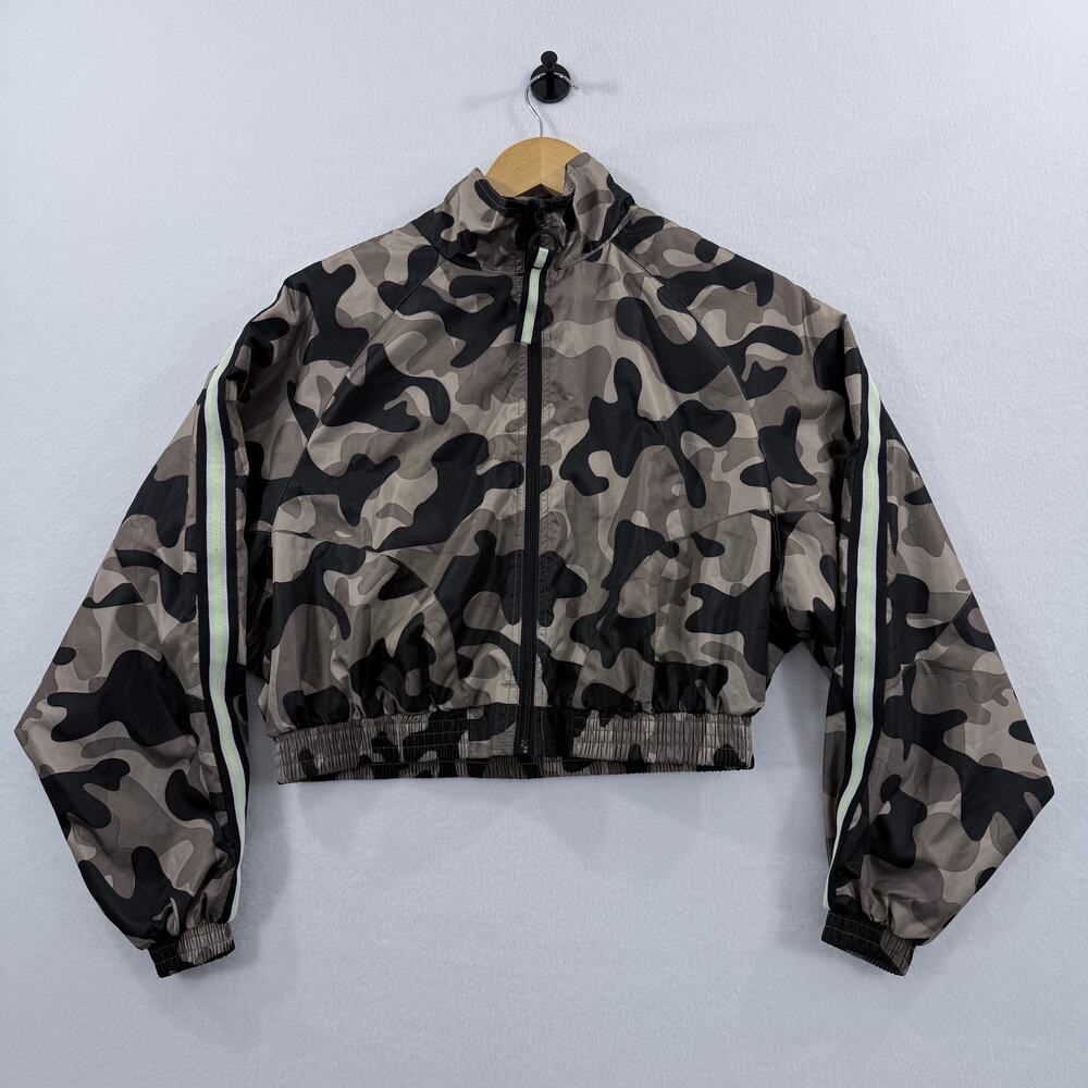Blanc Noir Sport Camo Cropped‎ Windbreaker Jacket XS